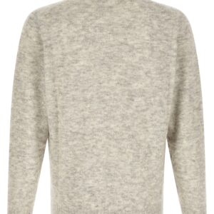 Gray Alpaca Leather Cardigan