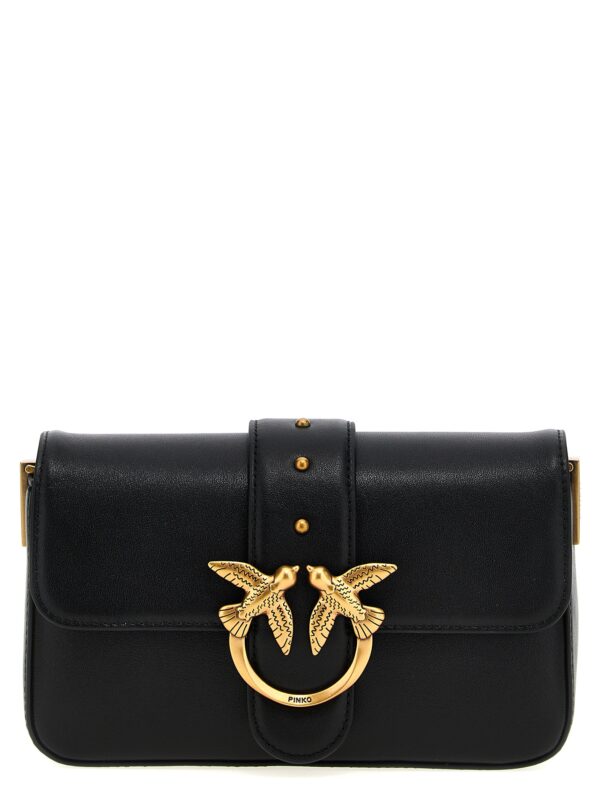Black Calfskin Shoulder Bag