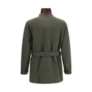 Bicolor Cotton Full Length Jacket