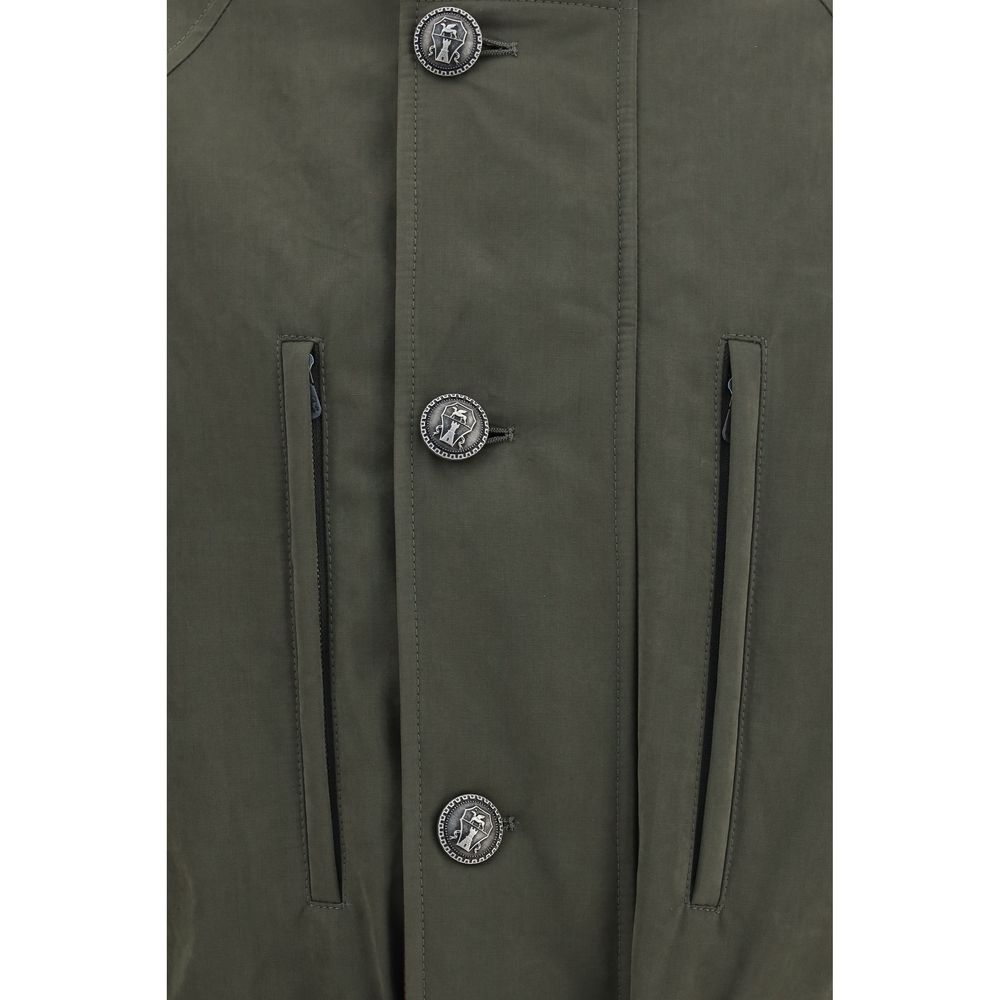 Bicolor Cotton Full Length Jacket