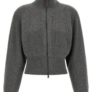 Gray Cashmere Cardigan