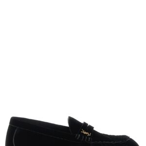Black Viscose Slip On Loafers