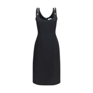 Black Wool Oves Aries Cocktail Dress