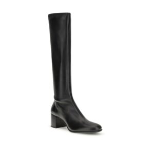Black Rubber High Heel Boots