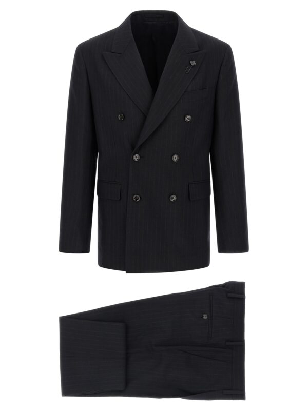 Blue Virgin Wool Two-Piece Suit