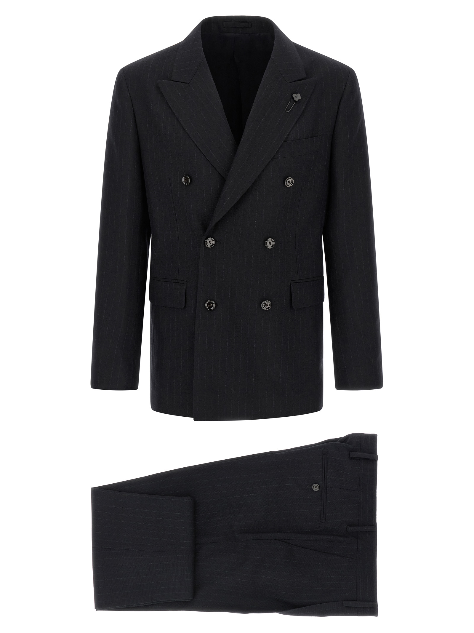 Blue Virgin Wool Two Piece Suit