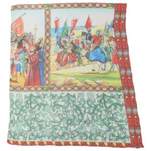 Multicolor Silk Printed Square Foulard Scarf
