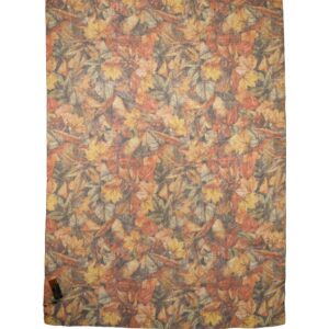 Multicolor Leaf Print Silk Shawl Stole Scarf