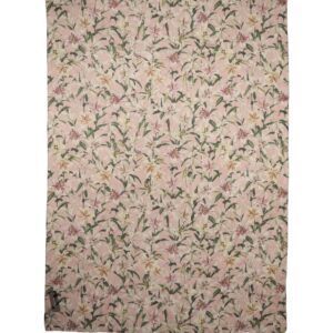 Pink Silk Floral Chiffon Long Stole Scarf