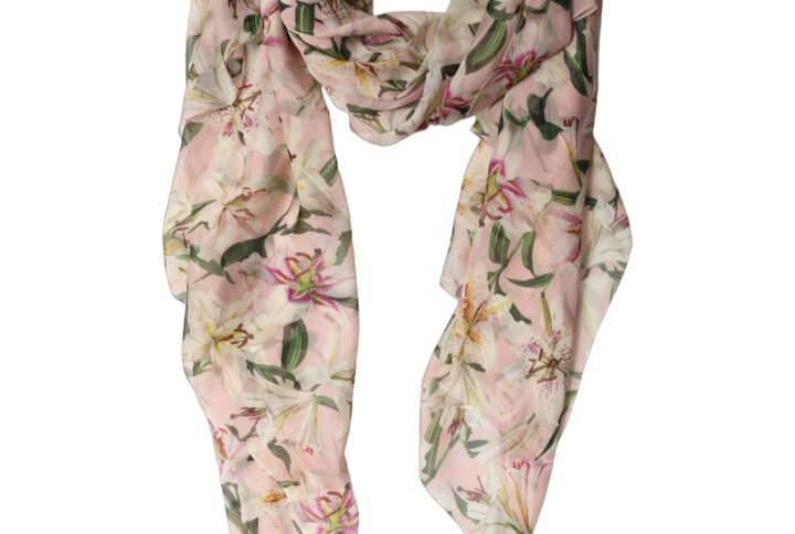 Multicolor Floral Cotton Lace Stole Scarf