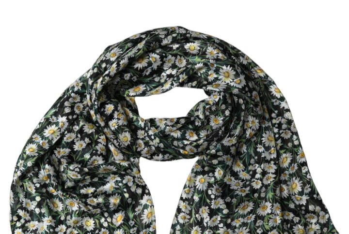Multicolor Floral Cotton Lace Stole Scarf