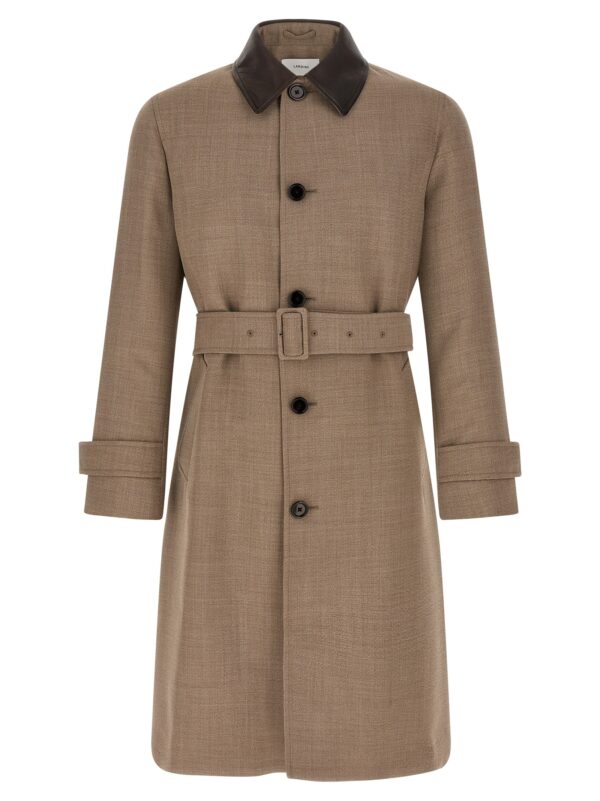 Beige Virgin Wool Coat