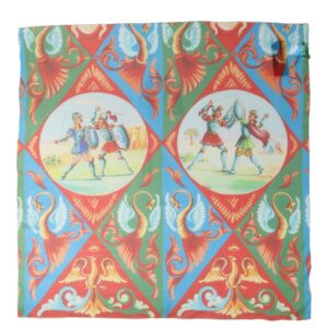 Multicolor Silk Printed Square Foulard Scarf
