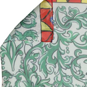 Multicolor Silk Printed Square Foulard Scarf