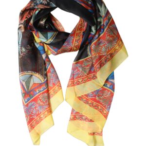 Multicolor Silk Printed Shawl Stole Scarf