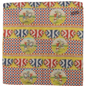Multicolor Silk Carretto Foulard Scarf