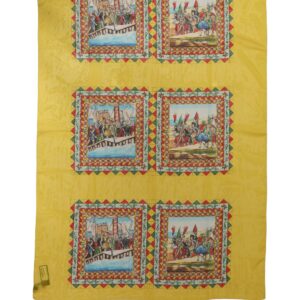 Yellow Silk Printed Shawl Stole Scarf