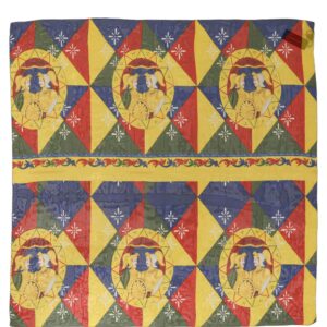 Multicolor Silk Printed Square Foulard Scarf