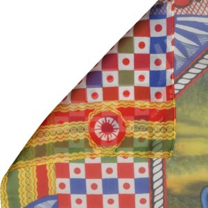 Multicolor Silk Printed Square Foulard Scarf
