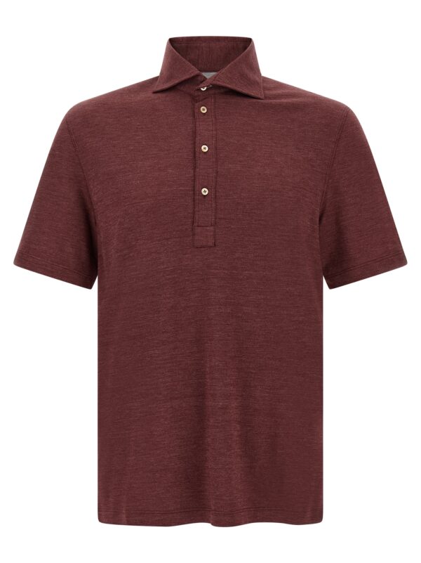 Bordeaux Virgin Wool Polo Shirt