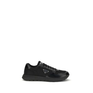 Black Recycled Polyamide Athletic Sneakers