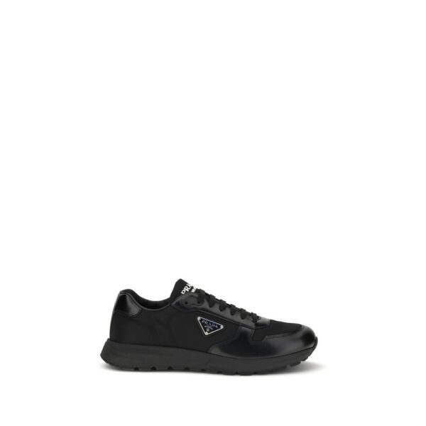Black Recycled Polyamide Athletic Sneakers