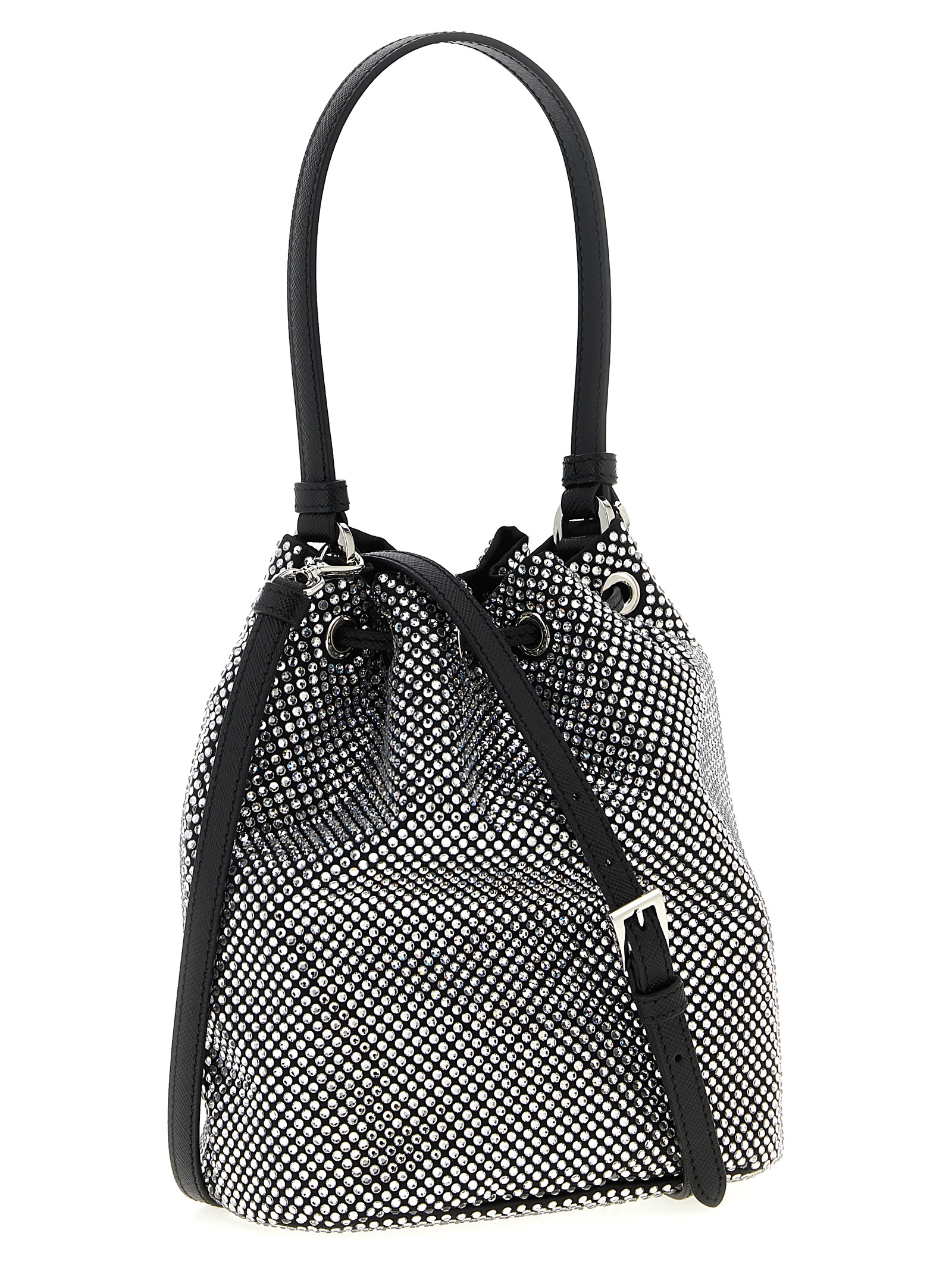 Gray Viscose Handbag