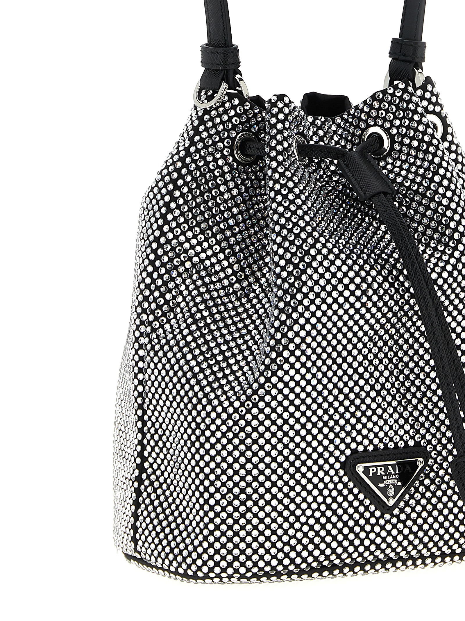 Gray Viscose Handbag
