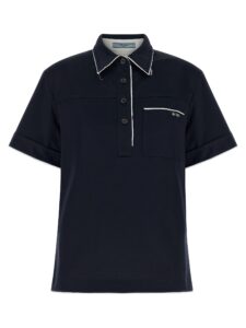 Blue Cotton Polo Shirt