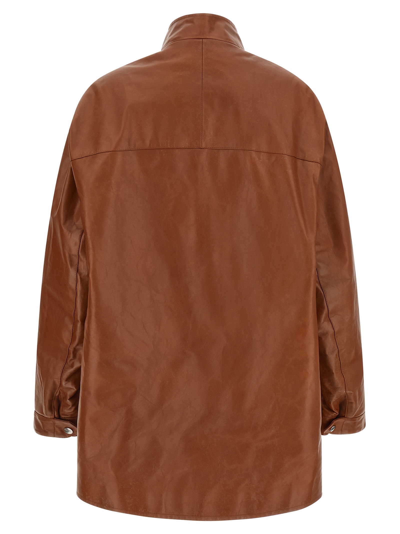 Brown Calfskin Leather Jacket