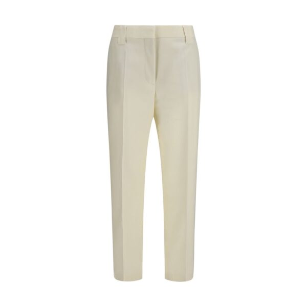 Beige Wool Oves Aries Cropped Pants