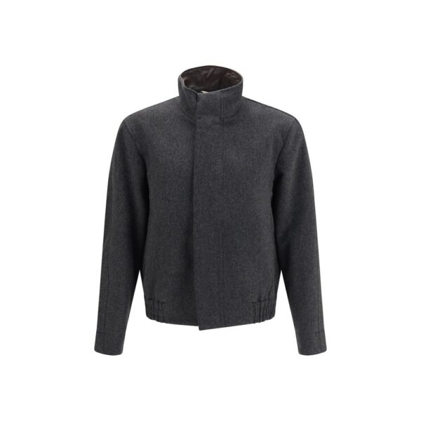 Gray Wool Oves Aries Bomber