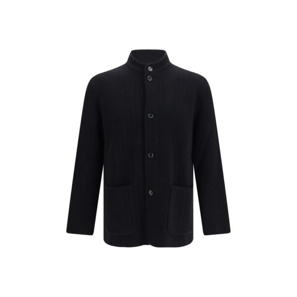 Black Wool Oves Aries Full-Length Jacket