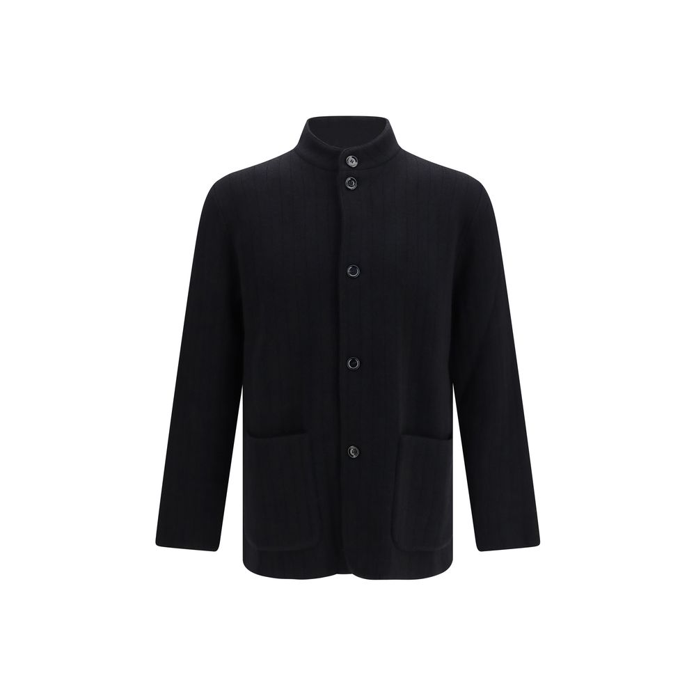 Black Wool Oves Aries Full Length Jacket