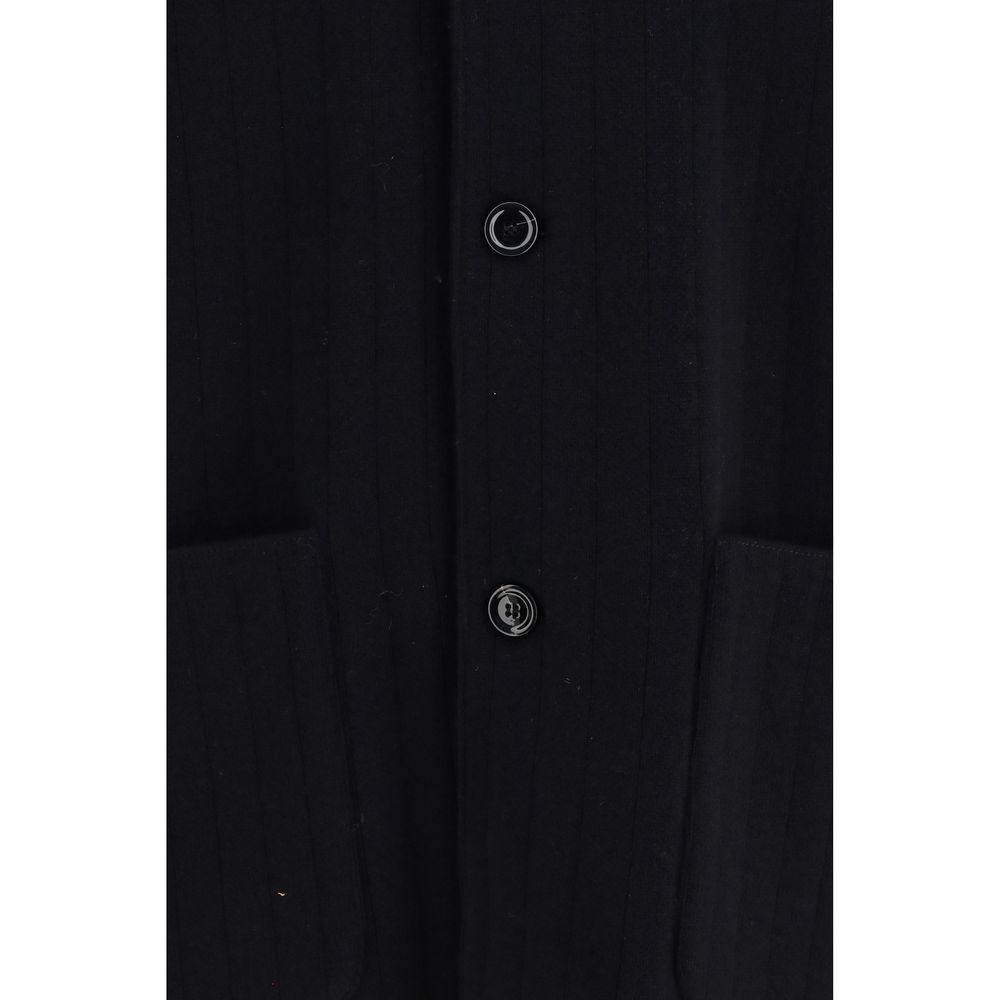 Black Wool Oves Aries Full Length Jacket