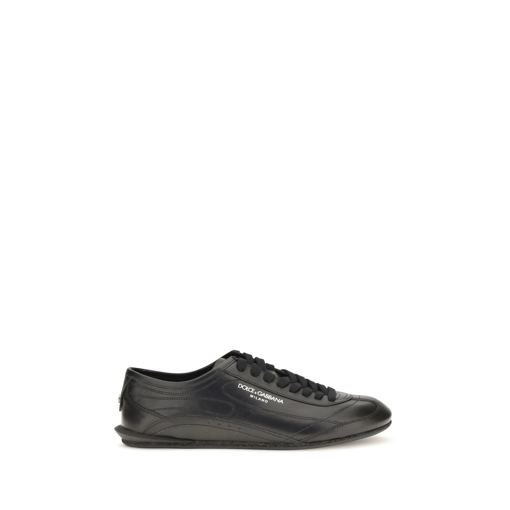 Black Calf Leather Bos Taurus Low Top Sneakers