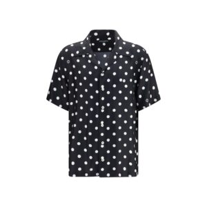 Black Silk Pattern Shirt