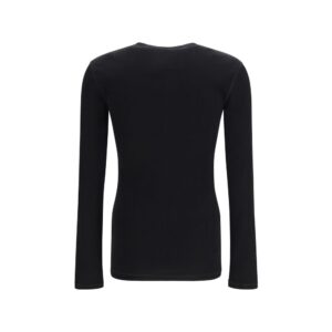 Black Cotton Long Sleeve T Shirt