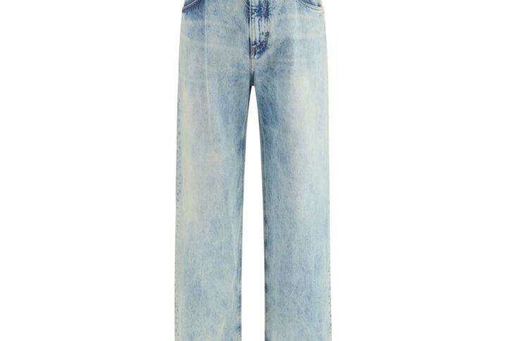 Blue Cotton Relaxed Fit Jeans