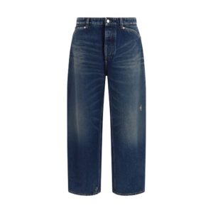Blue Cotton Relaxed Fit Jeans