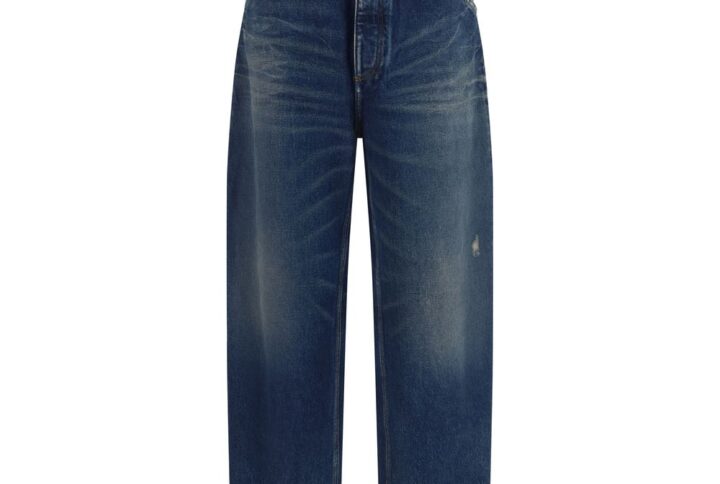 Blue Cotton Relaxed Fit Jeans