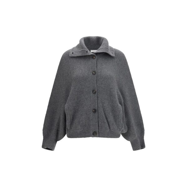 Gray Cashmere Cardigan