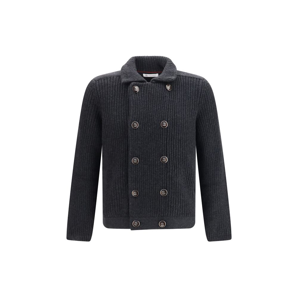 Gray Cashmere Cardigan