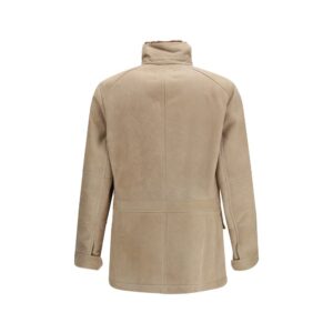 Beige Lambskin Full Length Jacket