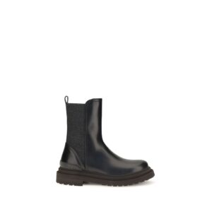 Black Calf Leather Bos Taurus Chelsea Boots