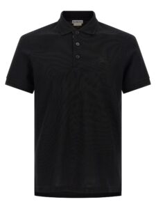 Black Cotton Polo Shirt