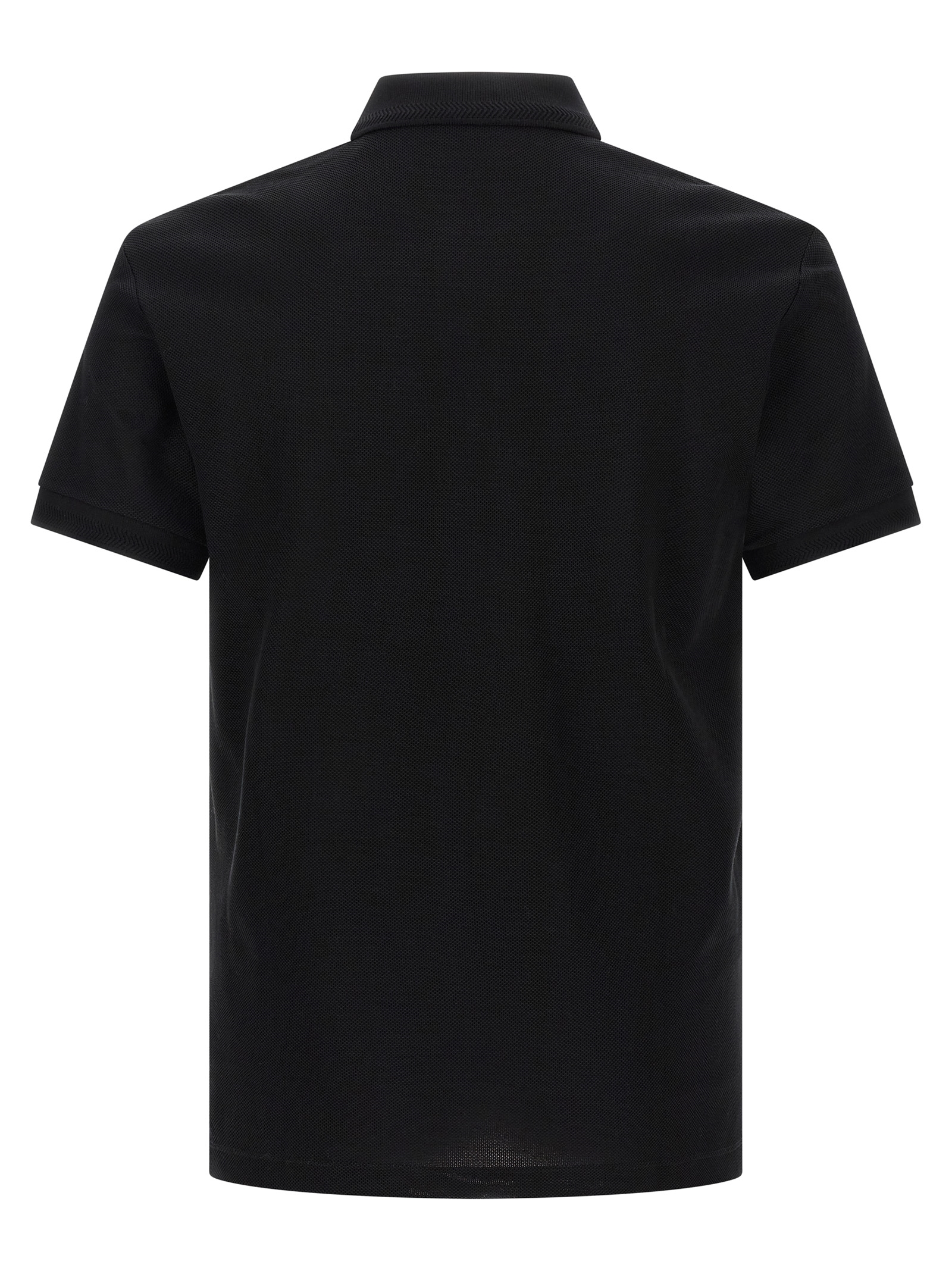 Black Cotton Polo Shirt