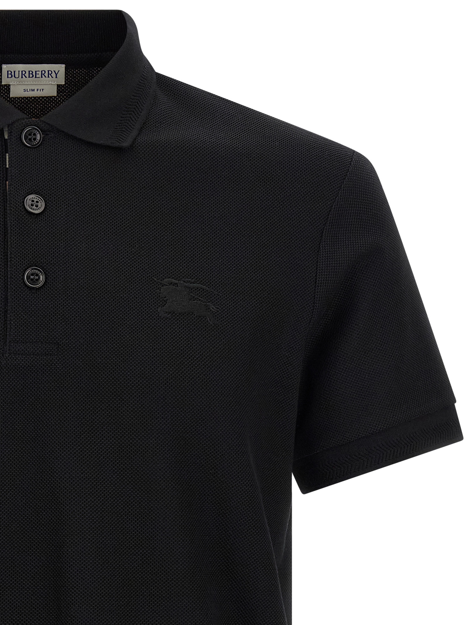 Black Cotton Polo Shirt