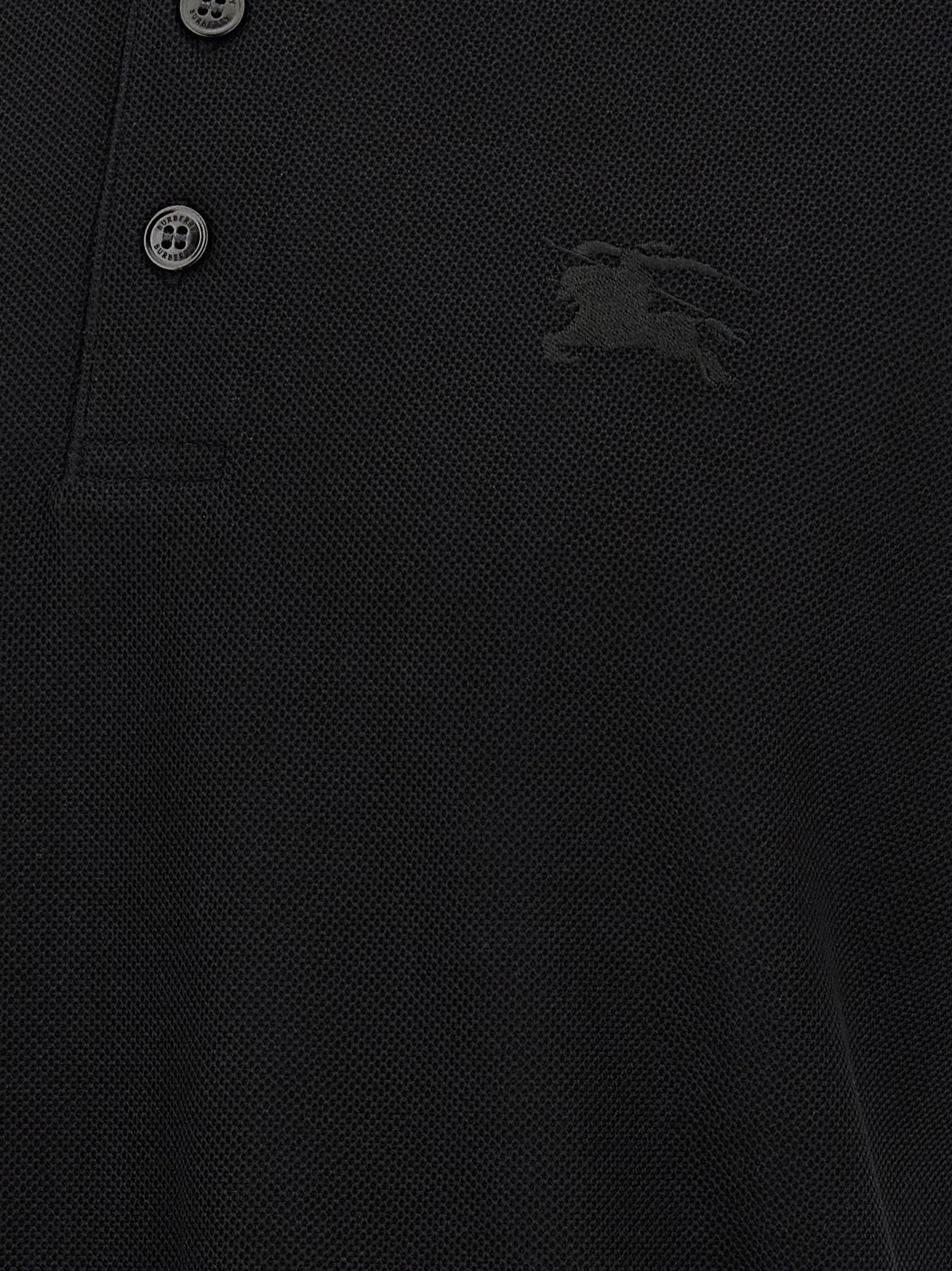 Black Cotton Polo Shirt