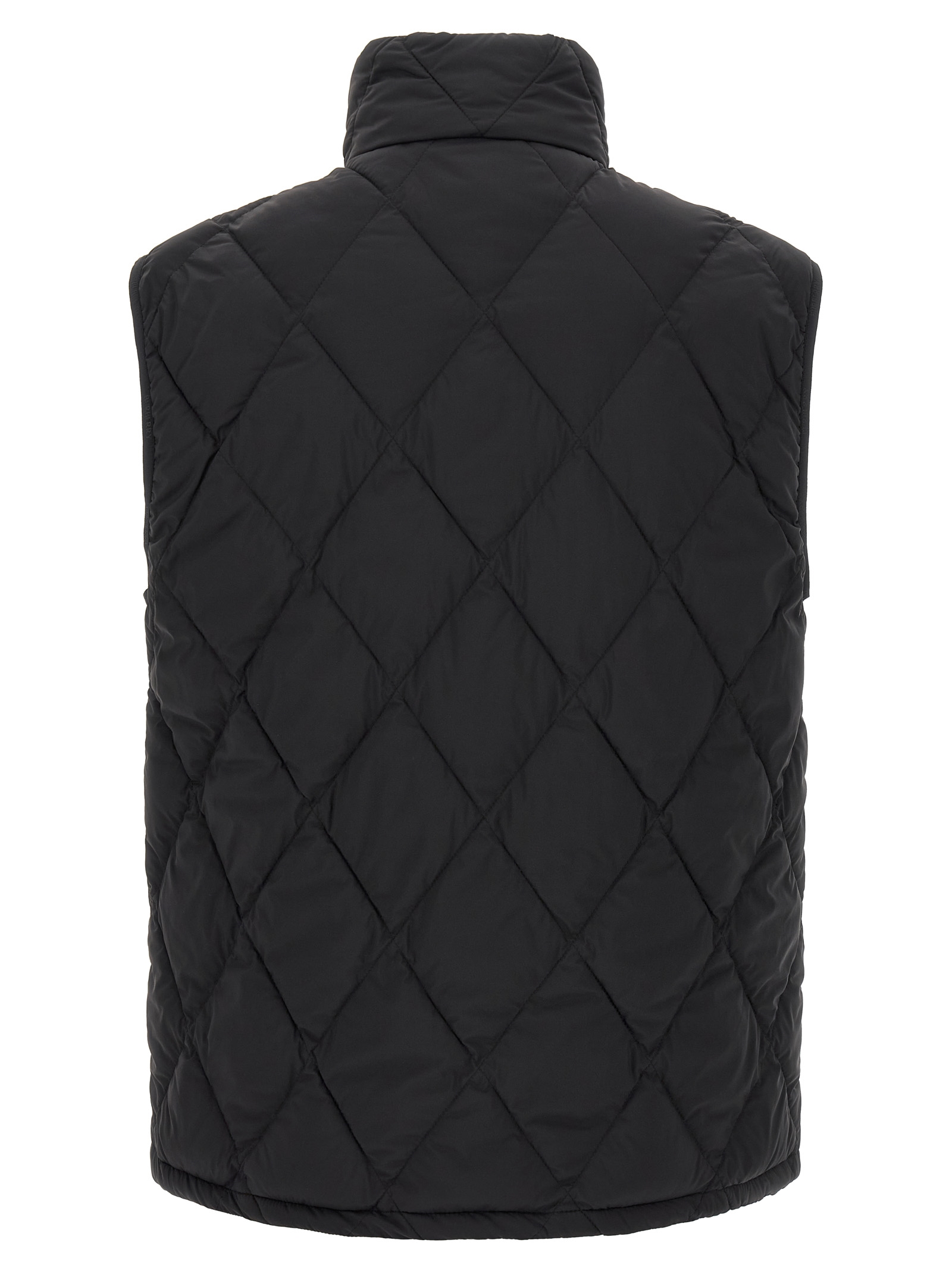 Black Polyamide Sleeveless Jacket